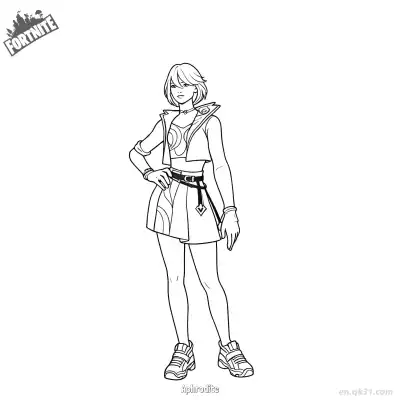 Free printable Aphrodite 02 Coloring Page - Free PDF Printable Fortnite Coloring Sheets coloring page